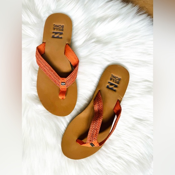BILLABONG KAI SANDALS ORANGE SIZE 7 NWOT - Picture 2 of 6